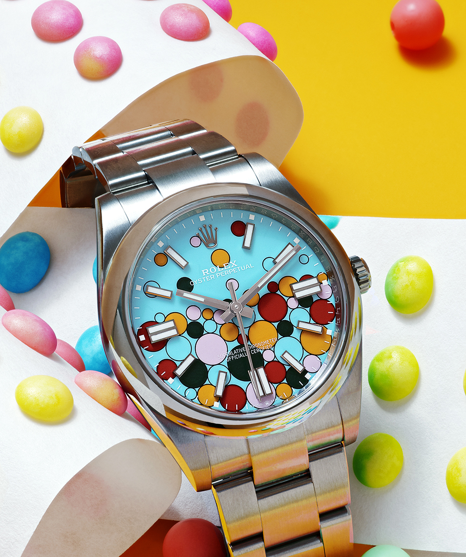 Bubble Verve by Rolex photographed by still life photographer David Lewis Taylor.