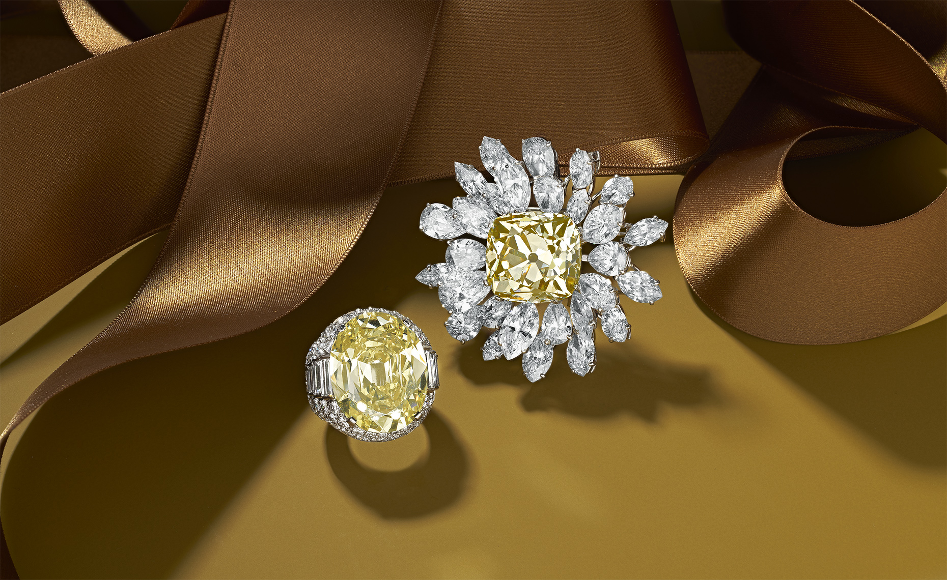 Exquisite yellow diamonds illuminated by the photography of David Lewis Taylor.